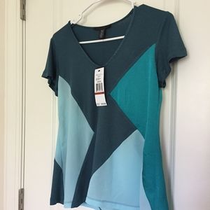 NWT!Kenneth Cole Agate Combo Top XS